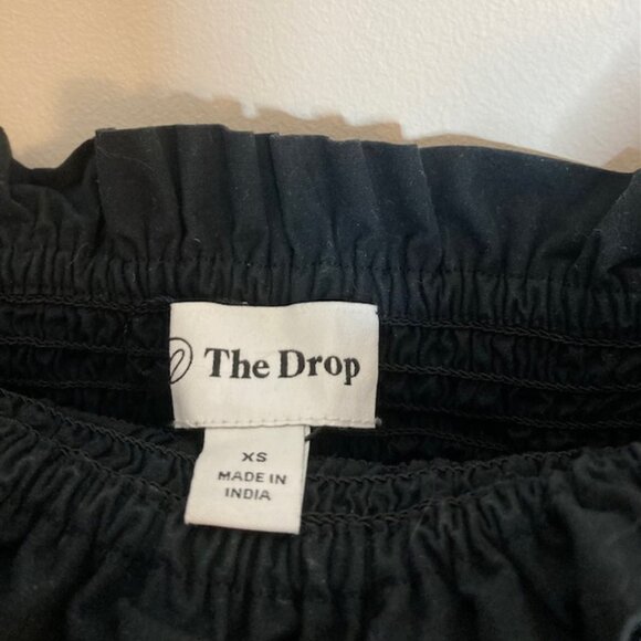The Drop Black Ruffle Smocked Top Size XS - Picture 4 of 8